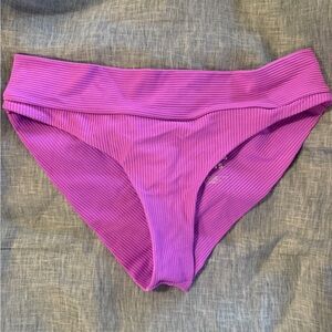 Frankie's Bikinis Ribbed Gavin bikini bottom, passion fruit/fuschia size large